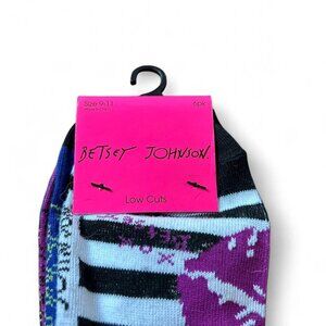 Betsey Johnson low cut socks in multi-colour #socks  Size 9-11